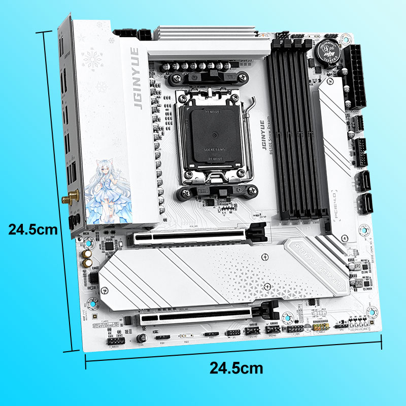 JGINYUE B650E Snow Dream AM5 M – Am5 Micro Atx Pcie 5.0 Motherboard recenzja i cena
